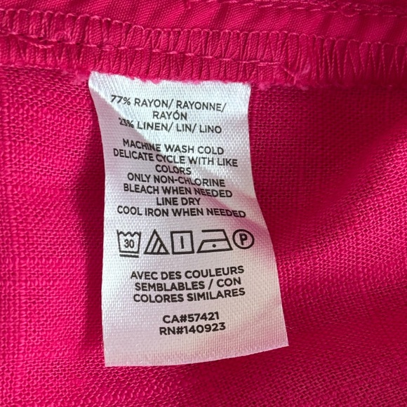 Women's Pink Linen blend Shorts from Loft - Picture 8 of 8
